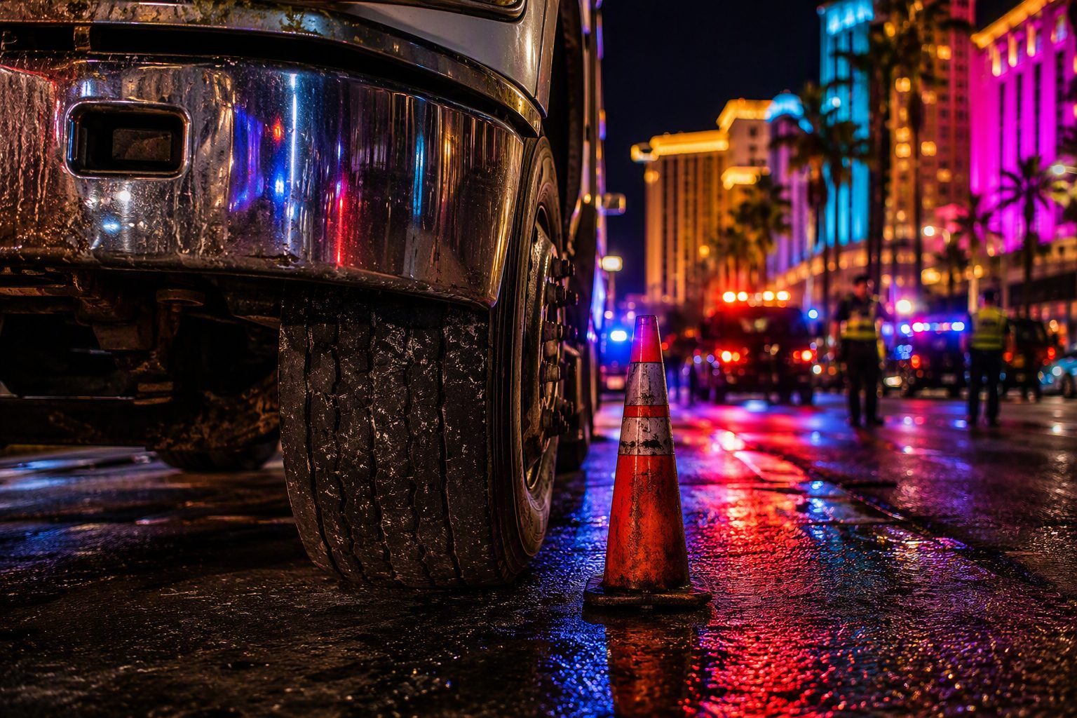 Who Handles a Las Vegas Accident Report After a Strip Truck Crash?
